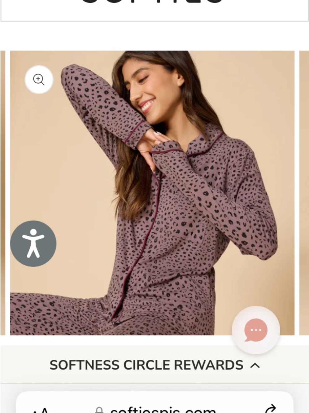 Softies Aria Slim Notch Collar PJ Set